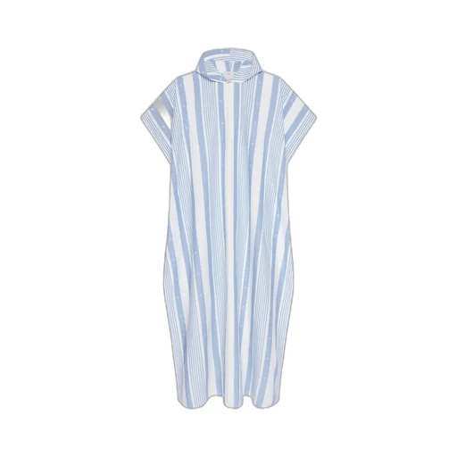 Kaftan In Cotton And Linen With 4G Stripes