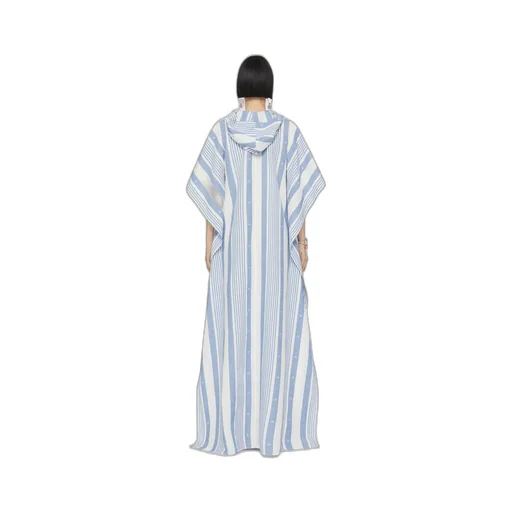 Kaftan In Cotton And Linen With 4G Stripes