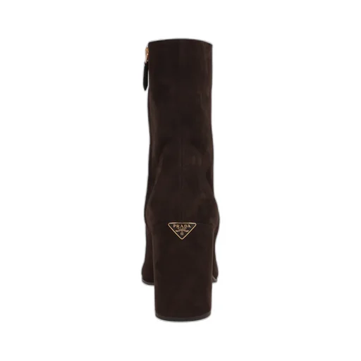 Prada Triangle-Logo High-Heeled Boots