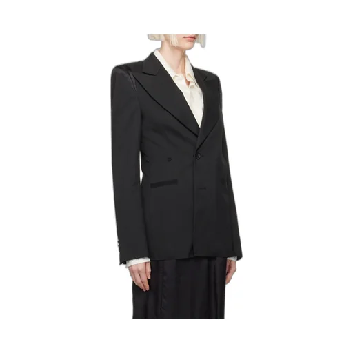 Mm6 Maison Margiela Raw-Cut Edge Single Breasted Blazer