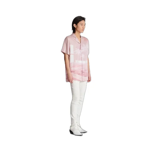 Balmain Palm Printed Short-Sleeve Shirt