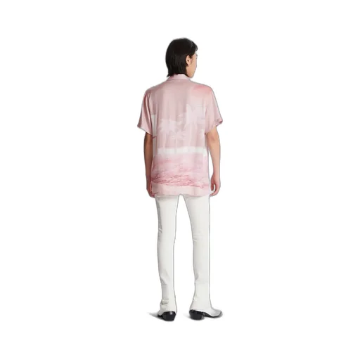Balmain Palm Printed Short-Sleeve Shirt