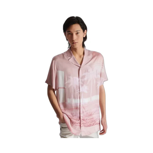 Balmain Palm Printed Short-Sleeve Shirt
