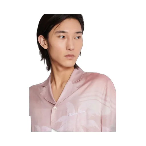 Balmain Palm Printed Short-Sleeve Shirt