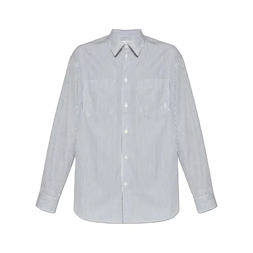 Sporty & Rich Striped Logo-Embroidered Shirt