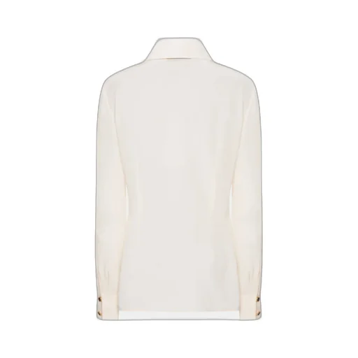 Jewelry-Buttons Silk Shirt