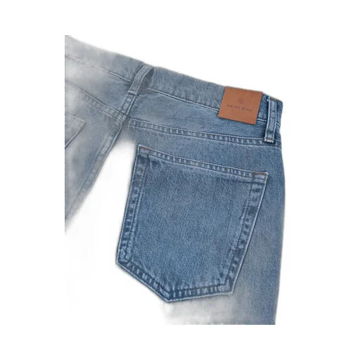 Mid-Wash Wide-Leg Jeans