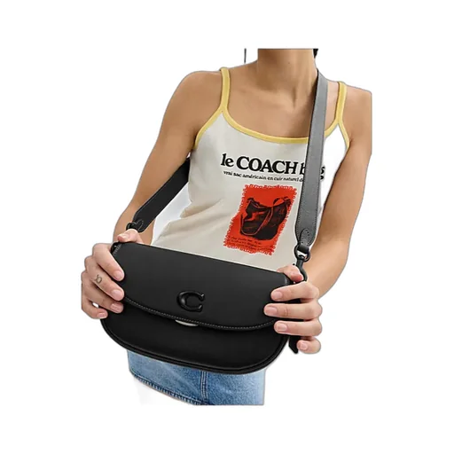 Coach Emmy Logo Plaque Saddle Bag