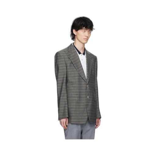 Striped Lapel Blazer
