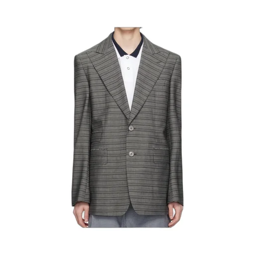 Striped Lapel Blazer