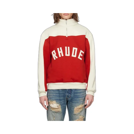 Contrast Varsity Cotton Sweatshirt