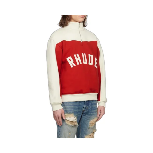 Contrast Varsity Cotton Sweatshirt