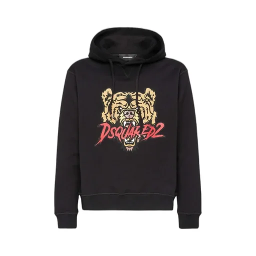 Dsquared2 Logo Printed Drawstring Hoodie