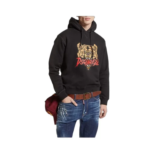 Dsquared2 Logo Printed Drawstring Hoodie