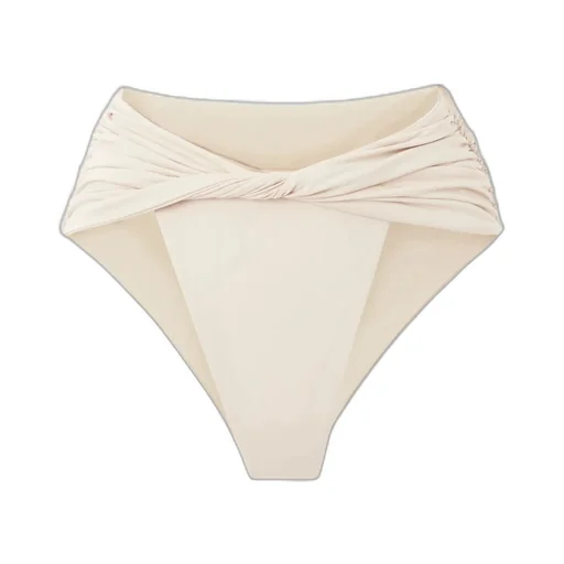 Twisted Front Pleated Bikini Briefs