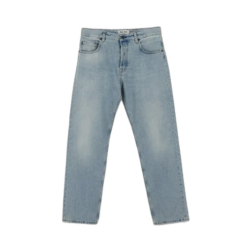 Miu Miu Logo Patch Straight-Leg Jeans