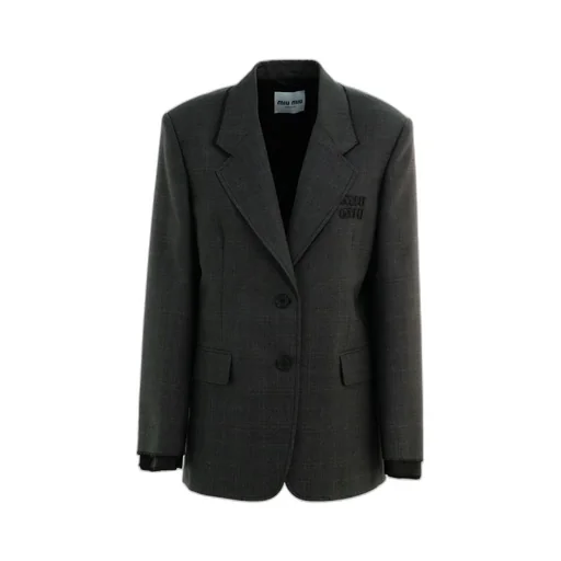 Single-Breasted Prince Of Wales Checked Jacket