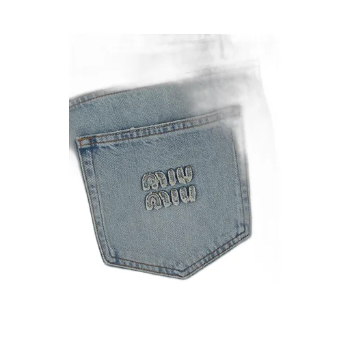 Miu Miu Logo Patch Straight-Leg Jeans
