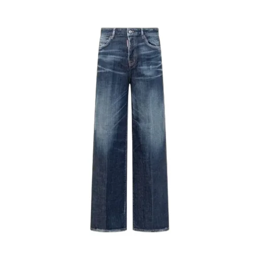 Dsquared2 Distressed Wide-Leg Jeans