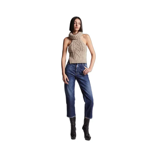 Dsquared2 Logo-Patch Distressed Jeans