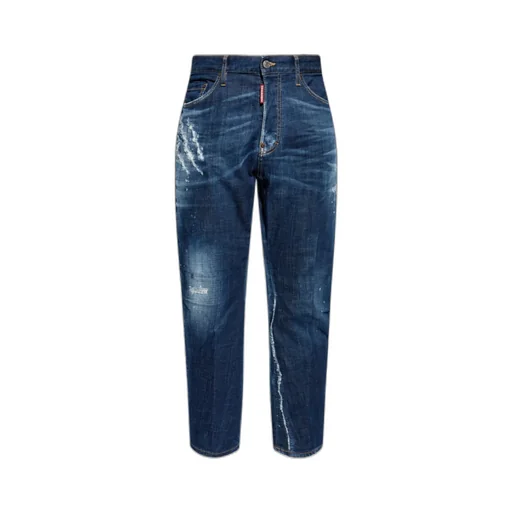 Dsquared2 Distressed Straight-Leg Jeans