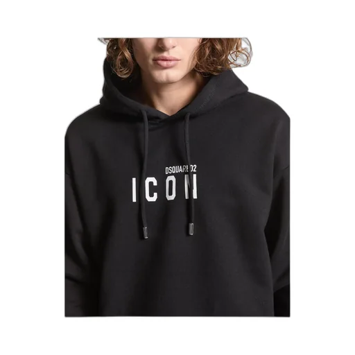 Dsquared2 Icon Logo Printed Drawstring Hoodie