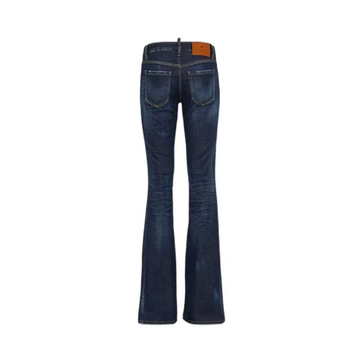 Dsquared2 Dark Clean Washed Medium-Waist Flare Jeans
