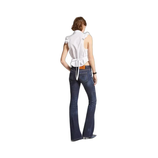 Dsquared2 Dark Clean Washed Medium-Waist Flare Jeans