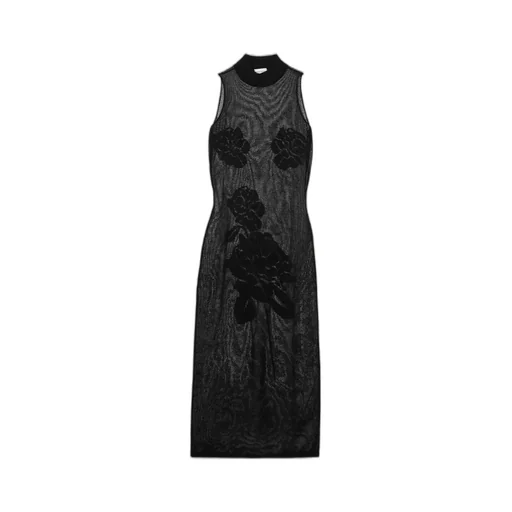 Jacquard Knitted Mesh Dress