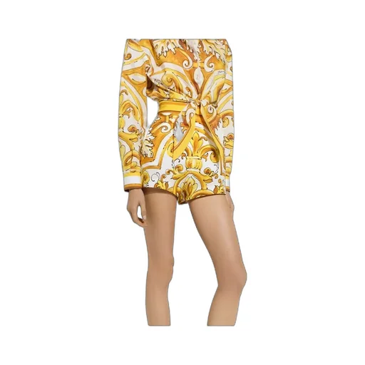 Dolce & Gabbana Majolica-Printed Poplin Shorts