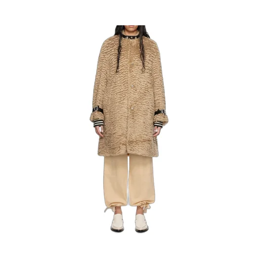 Jil Sander Detachable Leather Neck Strap Calf-Length Coat