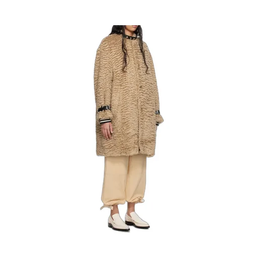 Jil Sander Detachable Leather Neck Strap Calf-Length Coat