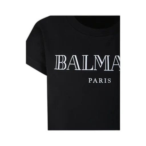Balmain Kids Logo Printed Crewneck T-Shirt