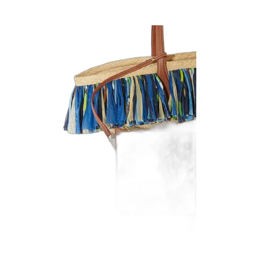 Pucci Puccing Logo Plaque Fringed Beach Bag
