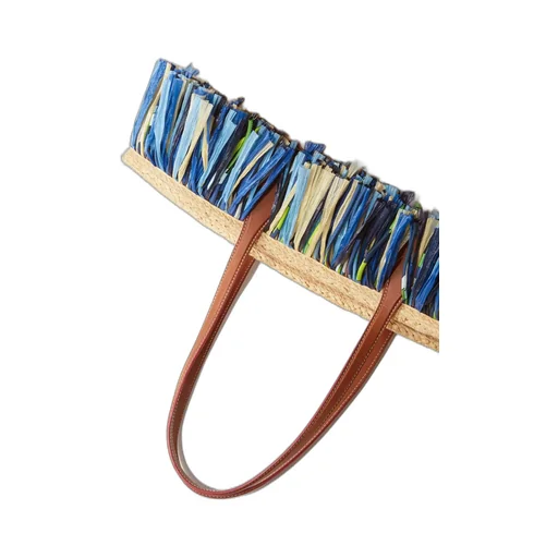 Pucci Puccing Logo Plaque Fringed Beach Bag