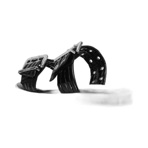 Ganni Feminine Buckle Two-Strap Sandals