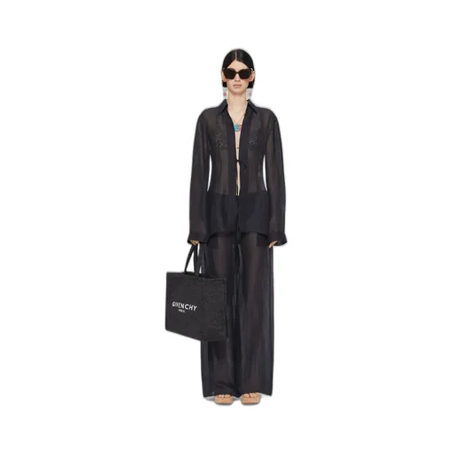 Shirt In Silk And Linen