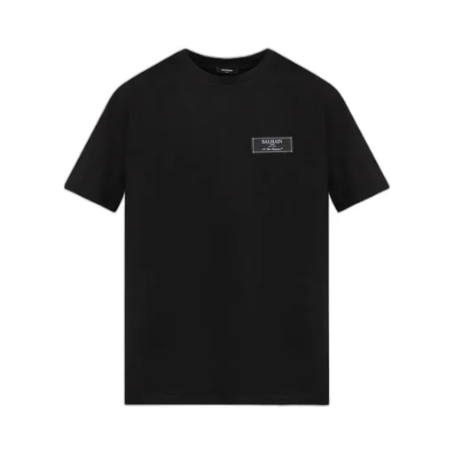 Balmain Logo Patch Crewneck T-Shirt