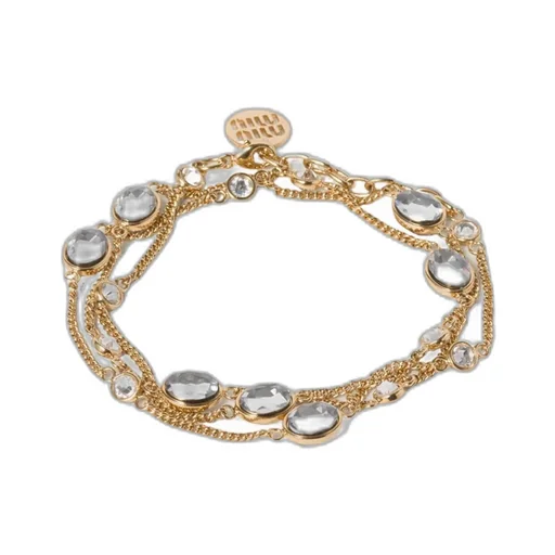 Metal Bracelet With Crystals