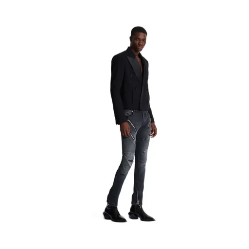 Cropped Double Crepe Jacket