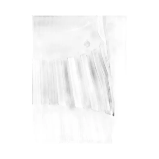 Balmain Pleated Striped Knit Skirt