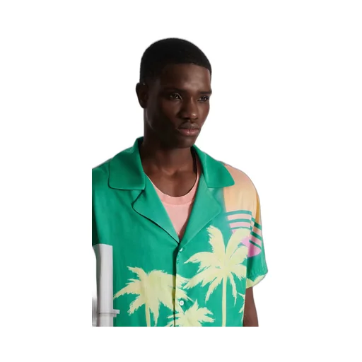 Balmain Palm Printed Short-Sleeve Shirt