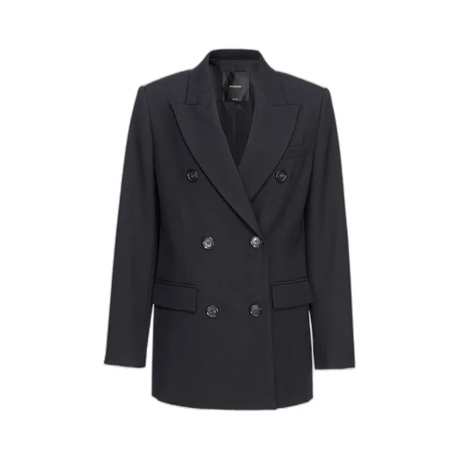 Pinko Double-Breasted Tailored Twill Blazer