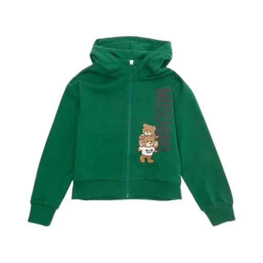 Moschino Kids Teddybear-Printed Zipped Hoodie
