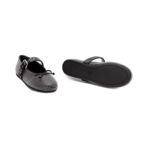 Calf Leather Ballerina Flats