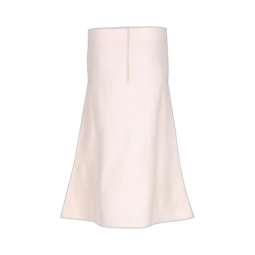 Boiled Wool Midi Skirt
