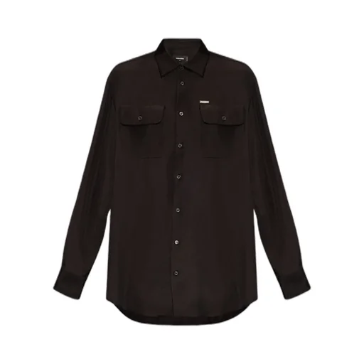 Dsquared2 Logo Plaque Long-Sleeved Shirt