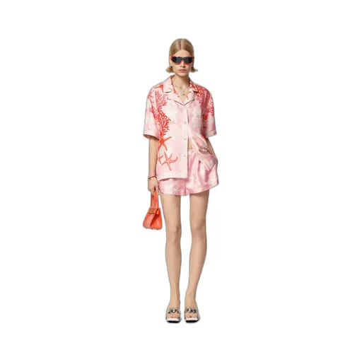 Versace Barocco Sea Printed Short-Sleeved Shirt