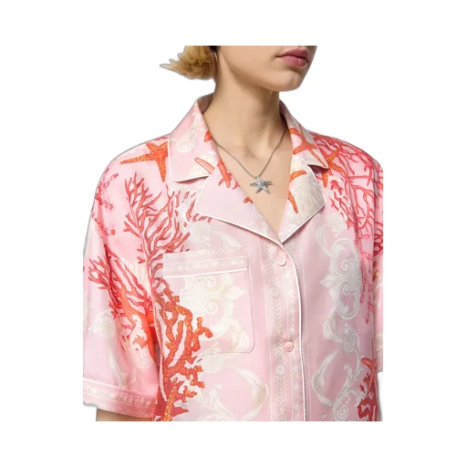 Versace Barocco Sea Printed Short-Sleeved Shirt