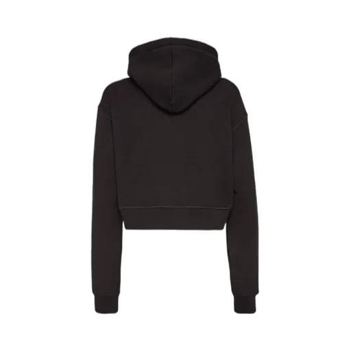 Dsquared2 Logo Detailed Cropped Drawstring Hoodie
